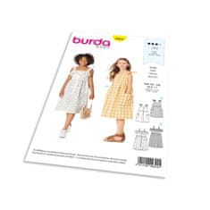 Burda Strih Burda 9304 - Detské zapínacie šaty na ramienka