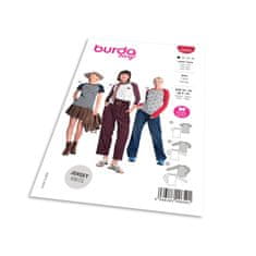 Burda Strih Burda 6028 - Tričko s kontrastnými rukávmi