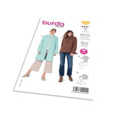 Burda Strih Burda 5974 - Rovný kabát s jednoradovým zapínaním