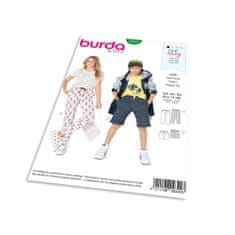 Burda Strih Burda 9324 - Jednoduché detské teplákové nohavice, kraťasy