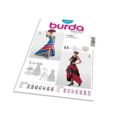Burda Strih Burda 2486 - Tanečnica, flamenco, samba, Španielka