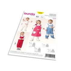 Burda Strih Burda 9424 - Detské nohavice, lacláče, laclové šaty