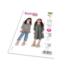 Burda Strih Burda 9252 - Dievčenské áčkové šaty, blúzka