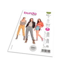 Burda Strih Burda 6054 - Nohavice s gumou v páse, teplákové nohavice, šortky