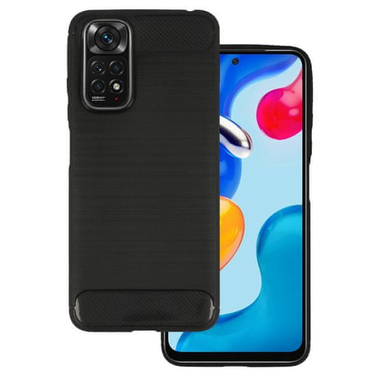 IZMAEL Carbon Shield TPU puzdro pre Xiaomi Redmi Note 11/Redmi Note 11S - Čierna KP25321