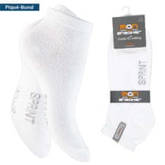 Footstar Pánske 4 páry členkových bavlnených ponožiek SPRINT Biele Veľkosť: 39-42