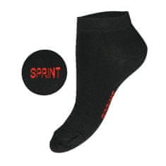 Footstar Pánske 4 páry členkových bavlnených ponožiek SPRINT Čierne Veľkosť: 39-42
