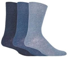 IOMI Diabetik Gentle Grip 3 páry pánske ponožky so zdravotným lemom Farba: Tmavá