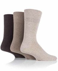 IOMI Diabetik Gentle Grip 3 páry pánske ponožky so zdravotným lemom Farba: Tmavá