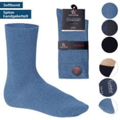 Footstar Pánske 3 páry bavlnených ponožiek s voľným lemom Modrý MIX Veľkosť: 39-42