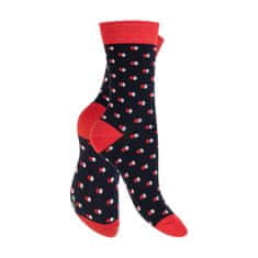 Footstar Dámskych 5 párov bavlnených ponožiek Čierno Bielo Červené Veľkosť: 35-38