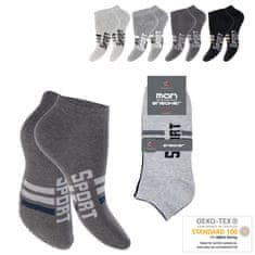 Footstar Pánske 4 páry členkových bavlnených ponožiek Nápis SPORT Veľkosť: 39-42