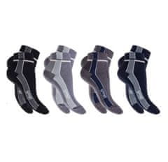 Footstar Pánske 4 páry členkových ponožiek z bavlny SPRINT zvýšené Veľkosť: 39-42