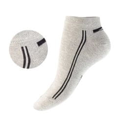 Footstar Pánske 4 páry členkových bavlnených ponožiek Tmavé s pruhom Veľkosť: 39-42