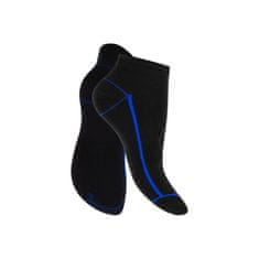 Footstar Pánske 4 páry členkových bavlnených ponožiek Čierne s pruhom Veľkosť: 39-42