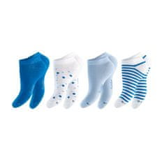 Footstar Dámske 4 páry členkových ponožiek z bavlny Ružové a Modré Farba: Ružová, Veľkosť: 35-38