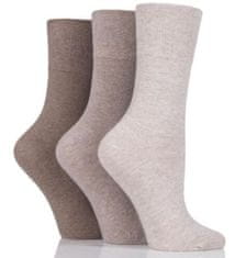 IOMI Diabetik Gentle Grip 3 páry dámske ponožky so zdravotným lemom Farba: Biela