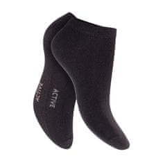 Footstar Dámske 4 páry členkových bavlnených ponožiek ACTIVE čierne Veľkosť: 35-38