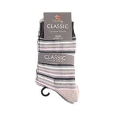 Footstar Dámskych 5 párov bavlnených ponožiek Šedo Ružové vzory Veľkosť: 35-38