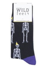 WILD feet Pánske módne veselé vtipné ponožky WILD feet KOSTRA 3 páry