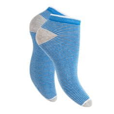Footstar Detské 4 páry bavlnených členkových ponožiek Bodky, prúžky Farba: Modrá, Veľkosť: 19-22