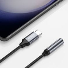 Tech-protect Ultraboost adaptér USB-C / 3.5mm mini jack, čierny