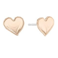 Calvin Klein Romantické bronzové náušnice kôstky Captivate 35000303