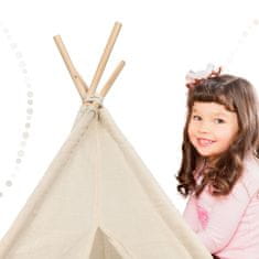 WOWO Tipi Wigwam Stan pre Deti - Indický Domčekový Štýl, Výška 135 cm