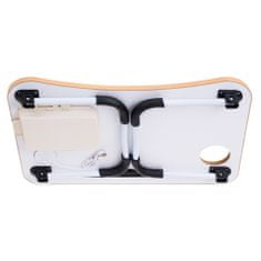 WOWO Portatívny skladací stolík na notebook s USB stojanom pre pohodlné použitie v posteli