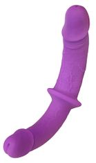 You2toys Sweet Smile Super Soft Double Strap-On (Purple), připínací penis pre ňu