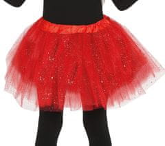 Guirca Detská sukňa tutu červená s trblietkami 30cm