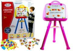 Lean-toys Stojanová magnetická tabuľa s perom ružová