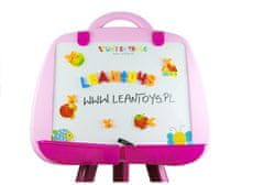 Lean-toys Stojanová magnetická tabuľa s perom ružová