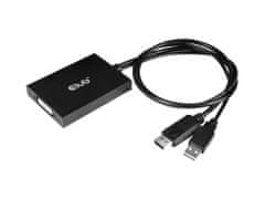 Club 3D Adaptér aktívny DisplayPort na Dual Link DVI-D, USB napájanie, 60cm, HDCP ON