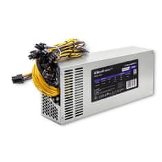 Qoltec Napájací zdroj PCI-E 1850W | 80 Plus Platinum | Data mining