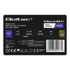 Qoltec Napájací zdroj PCI-E Smart 1600W | 80 Plus Gold | Data mining