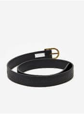 Tommy Jeans Čierny dámsky kožený opasok Tommy Jeans Logo Fashion Belt 70