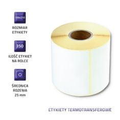 Qoltec Termotransferové etikety 100 x 210 | 350 etikiet