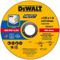 DeWalt 100 kotúčov 125x1mm pre kov INOX DT20540