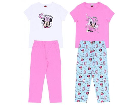 Disney DISNEY Minnie Mouse Unicorn Pyžamo ružové a biele OEKO-TEX STANDARD - 2 páry