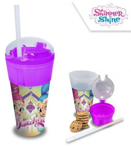 Javoli  Plastový kelímok Shimmer and Shine 500 ml Snack Box