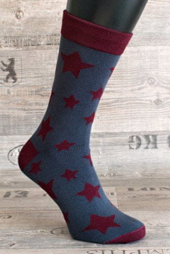 Happy  Veselé ponožky Hviezda vel. 36-40 hnedé