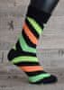  Veselé ponožky Prúžok vel. 36 - 40 čierne neon