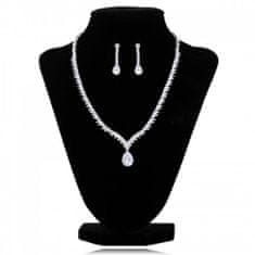 eCa  KOMST22 Pozlátená sada šperkov - náušnice, náhrdelník z nerezovej ocele