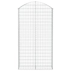 Vidaxl Oblúkový gabionový kôš 100x30x180/200 cm pozinkované železo