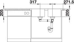 BLANCO CLASSIMO 8-IF 525331 dvojdrez bez odkvapu nerez kartáčovaný drez vstavaný/do roviny - Blanco