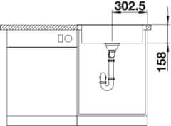 BLANCO DANA 6 525323 jednodrez bez odkvapu drez vstavaný - Blanco