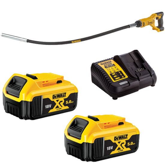 DeWalt Vibrátor na betón 18V 2x5Ah 360W DCE531P2