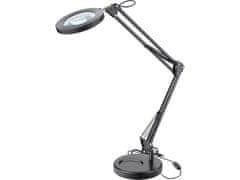 Extol Light Stolová lampa 43160 s lupou, 2400lm, USB napájanie, 3 farby svetla, 5x zväčšenie