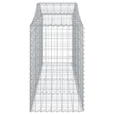 Petromila vidaXL Oblúkové gabionové koše 14 ks 200x50x80/100 cm pozink. železo